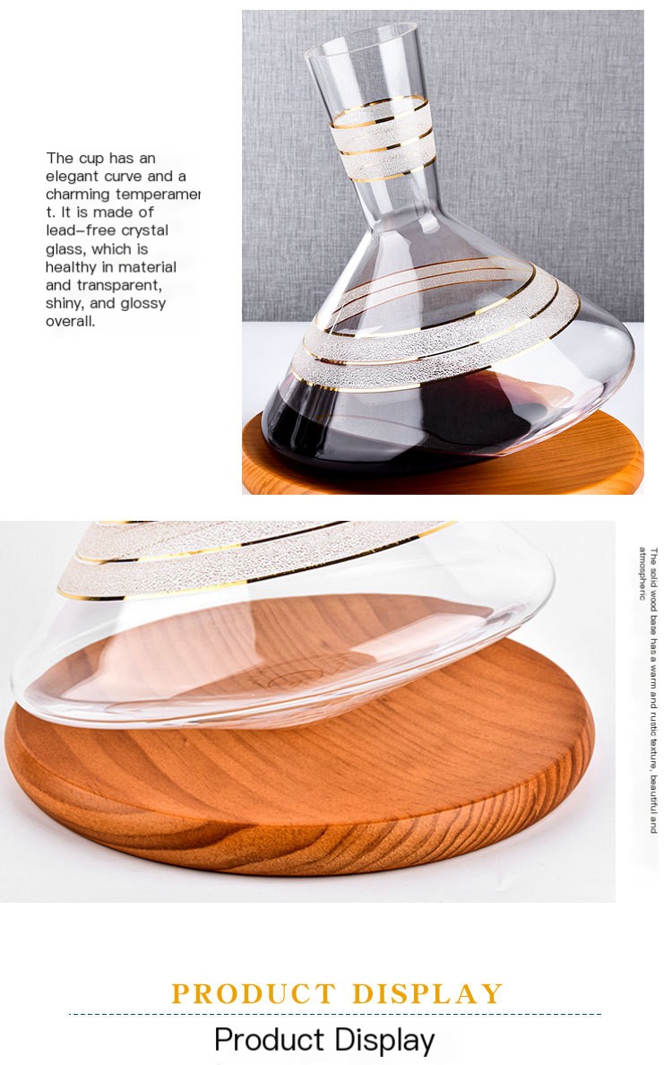 Hand-Blown Crystal Glass Decanter