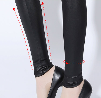 Pantalones Delgados de Cuero de Serpiente 3
