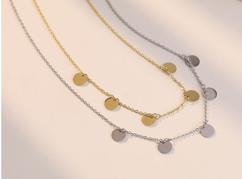 Geometric tassel necklace - Gold