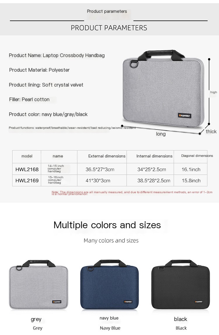 Multifunctional Laptop Bag - Black