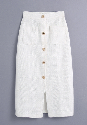 European Station Textured Woolen Skirt Image 4