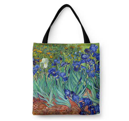 Iris Flower Canvas Bag Design 2