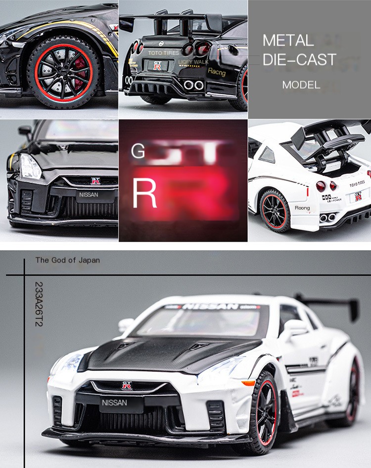 NISSAN GTR Car Metal Toy
