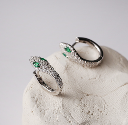 Detail of Snake Earrings