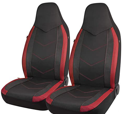High Back Air Mesh Fabric Car Seat Covers Sporty Design Airbag Compatible Fit For Most Car Suv Truck Van Seat Cushion