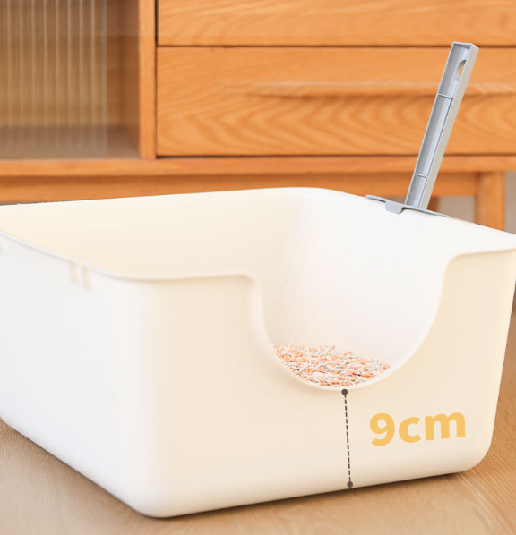 Half-enclosed cat litter box - Mango Yellow