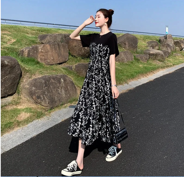 Jacquard Long-sleeved Wool Dress Image 5