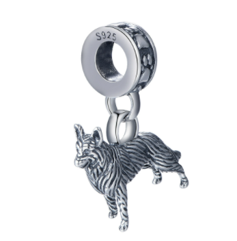 Sterling Silver Shepherd Dog Pendant