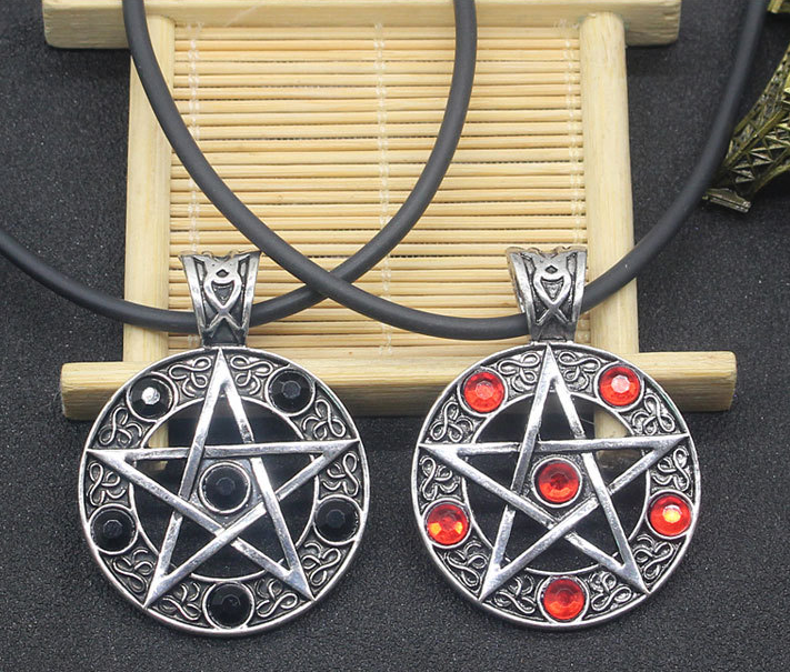 Red Pentagram Necklace