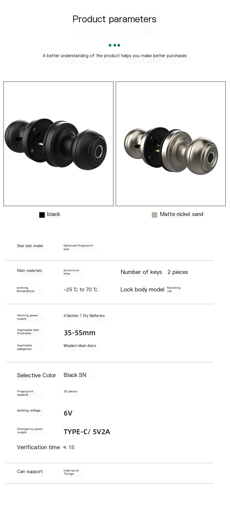 Spherical Fingerprint Lock Image 3