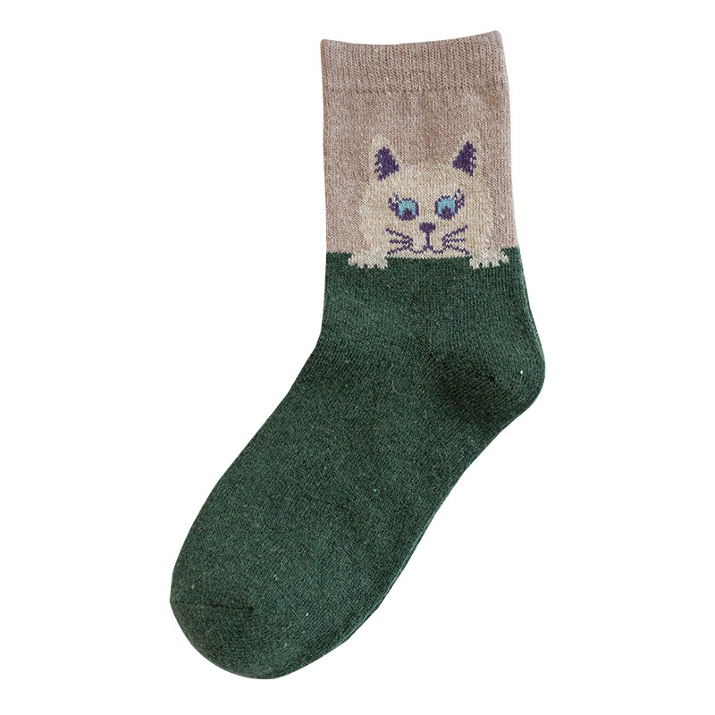 Wool Socks - Peek-a-boo Cat