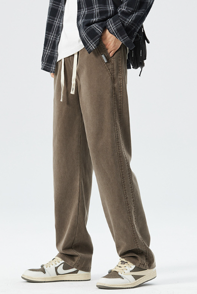 High Quality Lyocell Jeans for Men | Elastic Waist Korean Fashion Y2K Pants | Casual Baggy Denim Trousers | Oversized M-5XL image