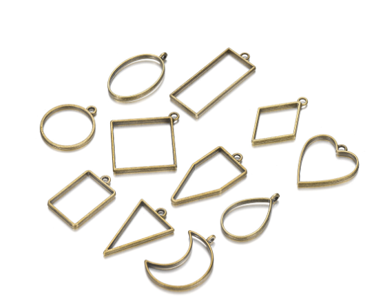 Silver Geometric Frame