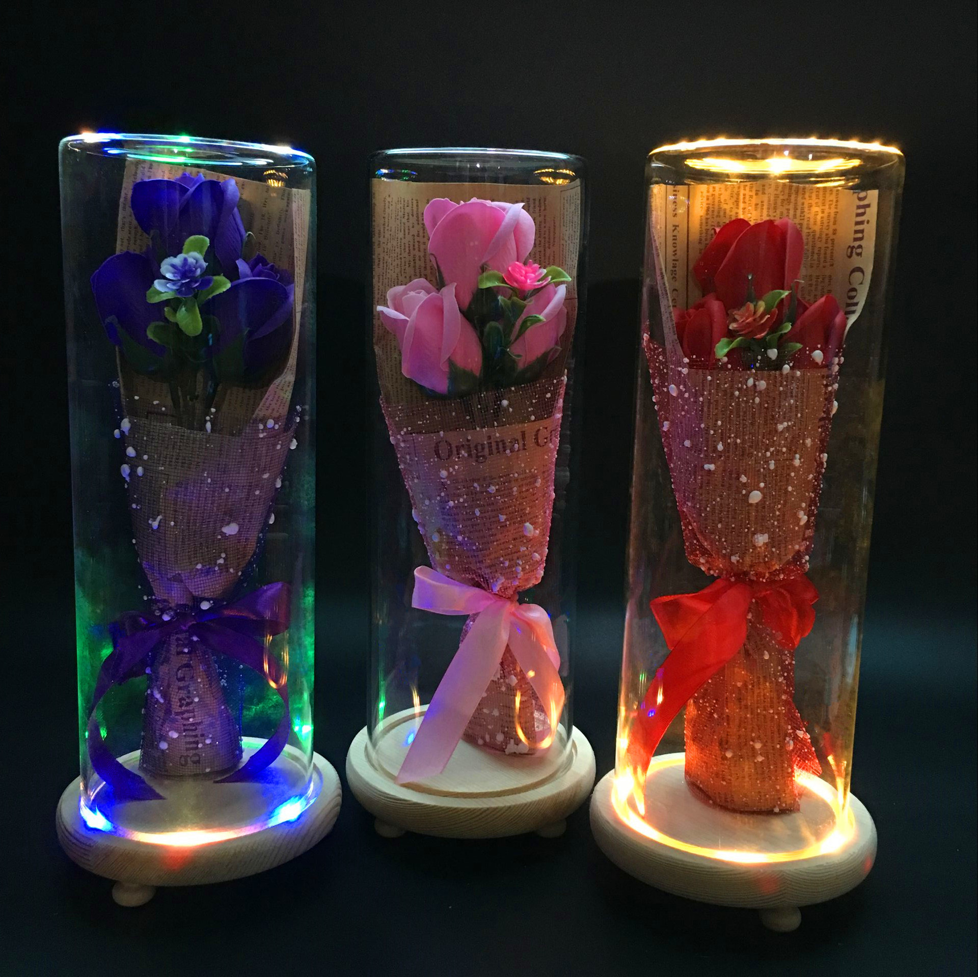 Wishing Bottle with Roses