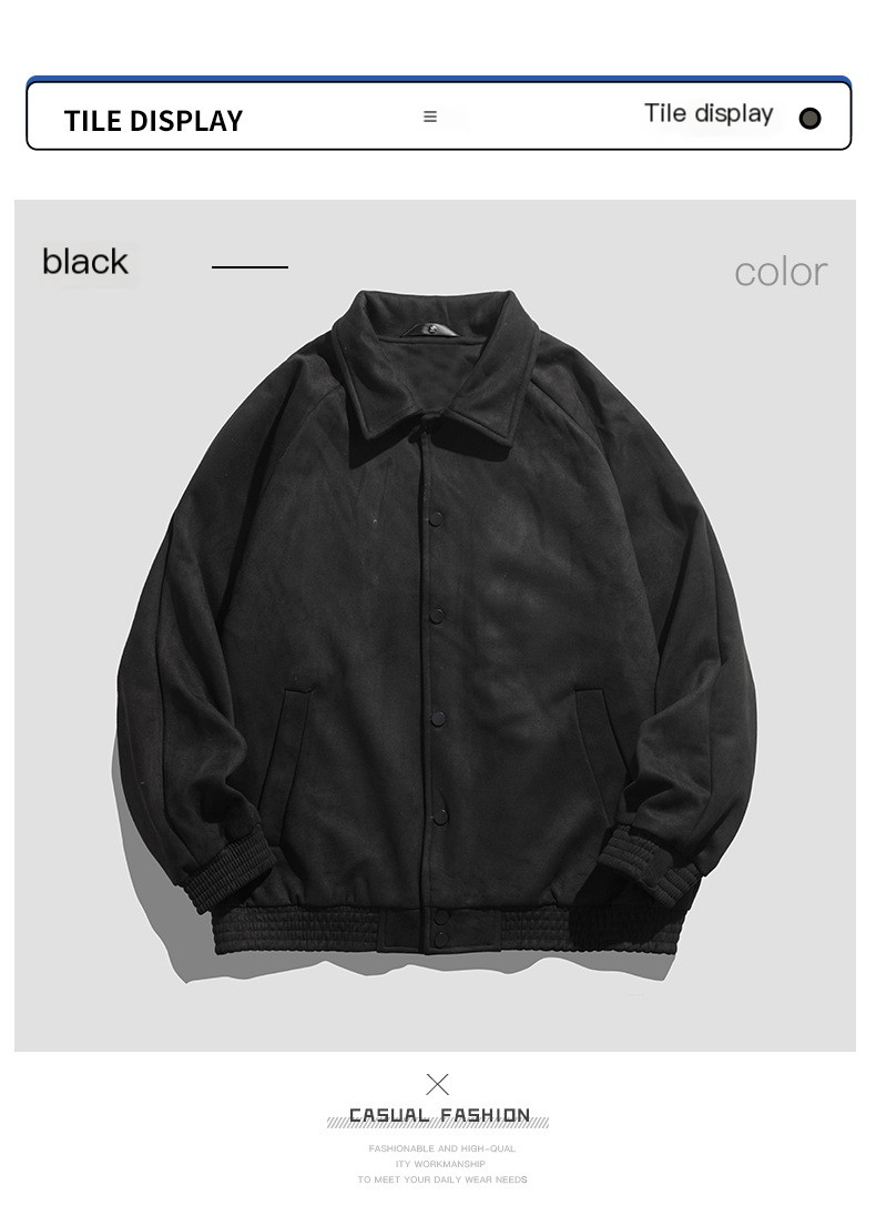 Streetwear Faux Suede Jacket