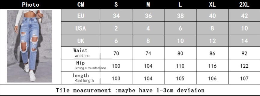 Rip Wide Leg Straight Jeans - Image 1