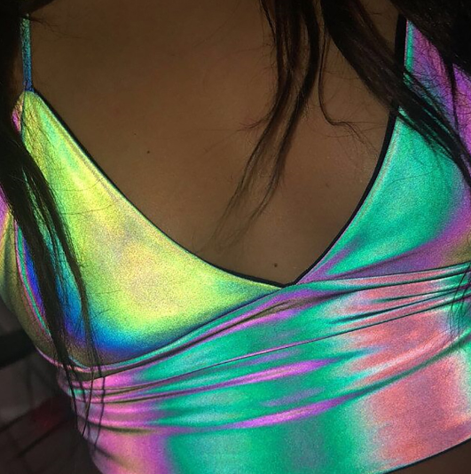 Reflective Crop Top Image 2