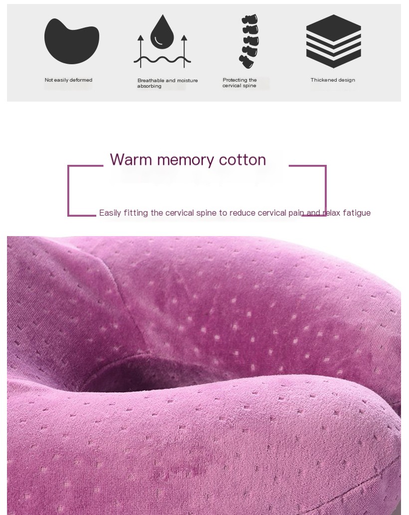 U-shaped Neck Pillow Purple
