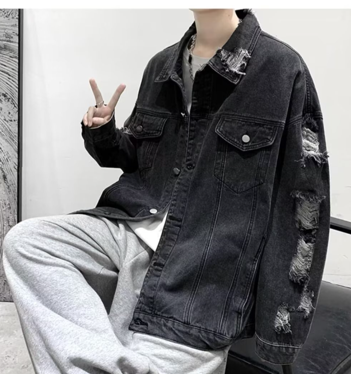 2020潮牌油画高街夹克 color block