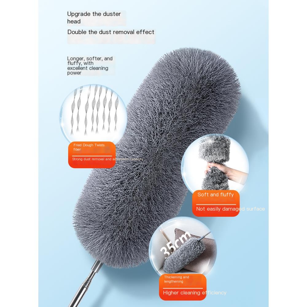 Microfiber duster in action