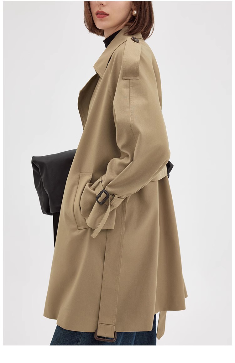 Creamy Brown Short Drape Coat