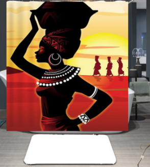 3D Digital Personalized Bathroom Curtain 1