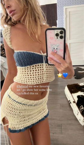 Women Y2K Aesthetic Knitted Two Piece Set