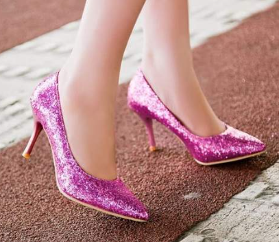 Sequin High Heels