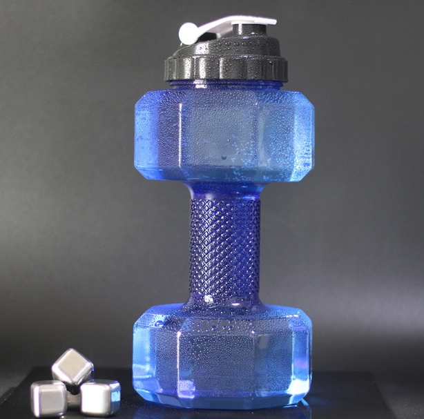 Dumbbell Water Bottle Red
