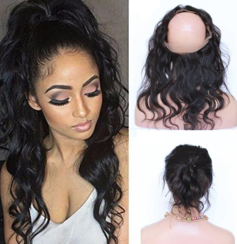 Natural Color Real Hair 360 Lace Wig