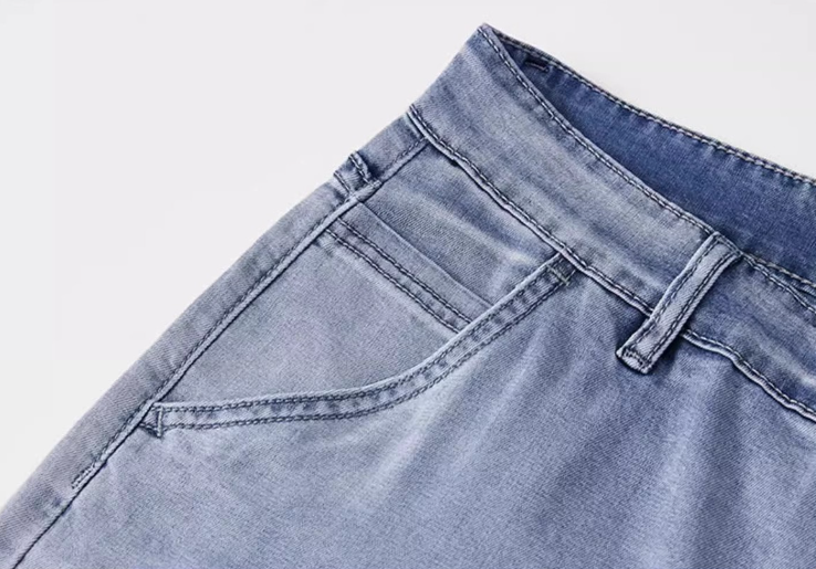 High Street Stitching Kontrastfarbe Retro Trendy Herren Jeans