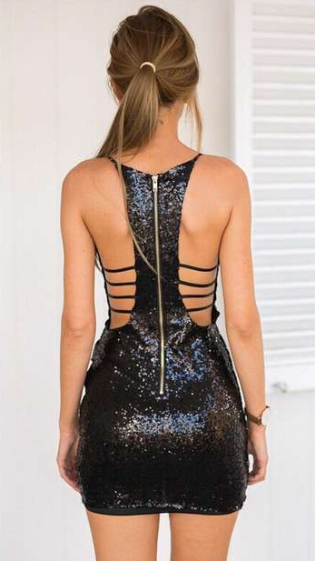 Deep V-neck Dress 2