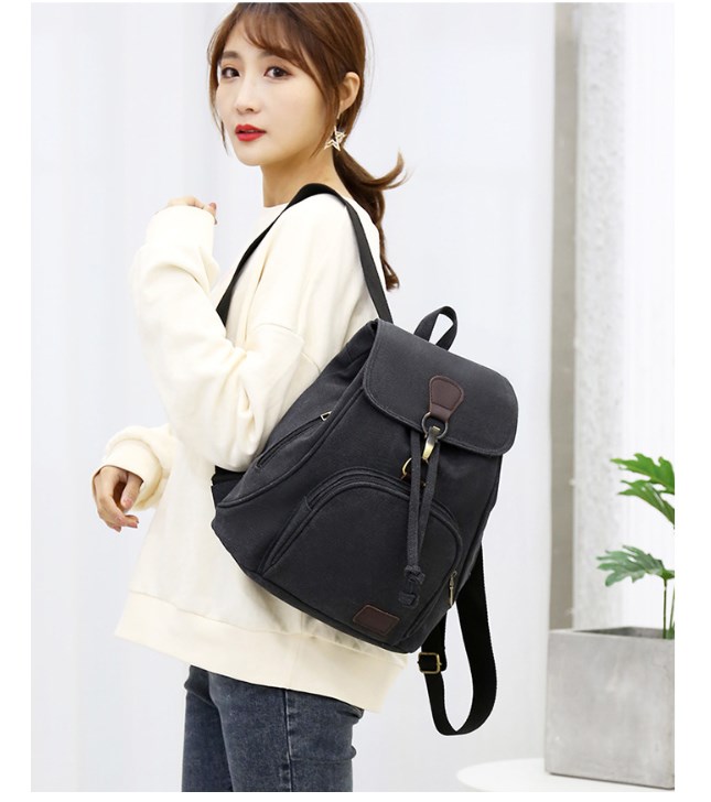 Brown Canvas Backpack