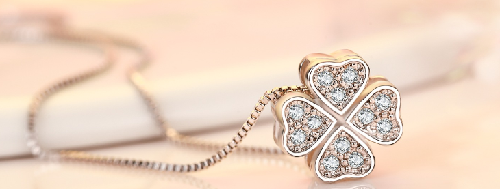 Four Leaf Clover Necklace Image 1