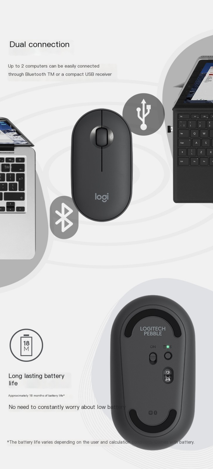 Logitech Pebble K390 in Purple