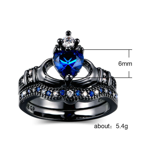 Sapphire Crown Ring
