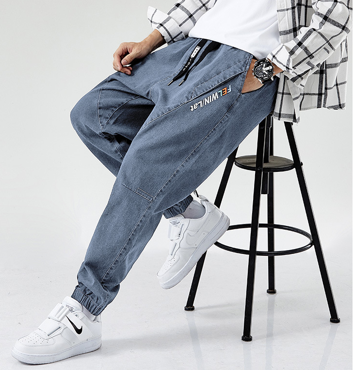 Blue Denim Tie Pants
