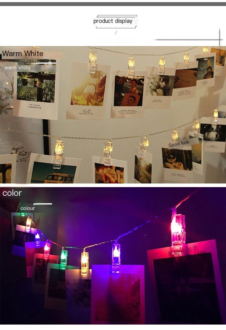 LED Photo Holder String Lights