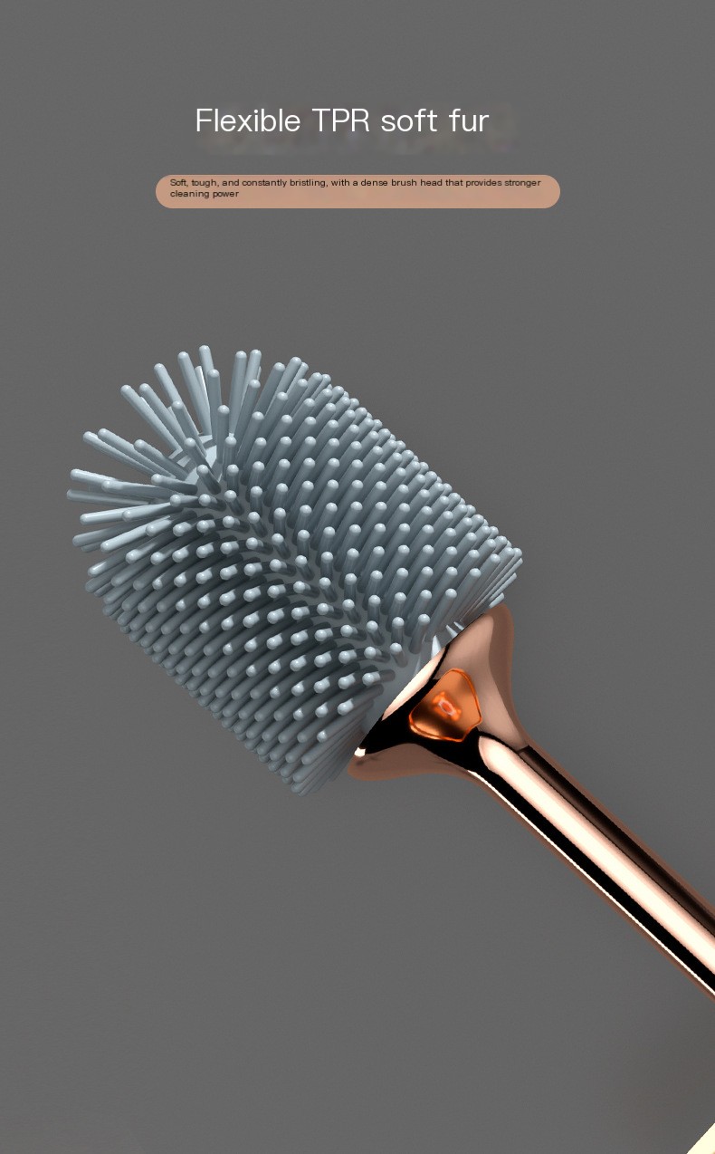 Wall-mounted toilet brush features