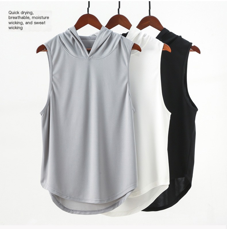 Men's Hooded Fitness Tank Top Image 1
