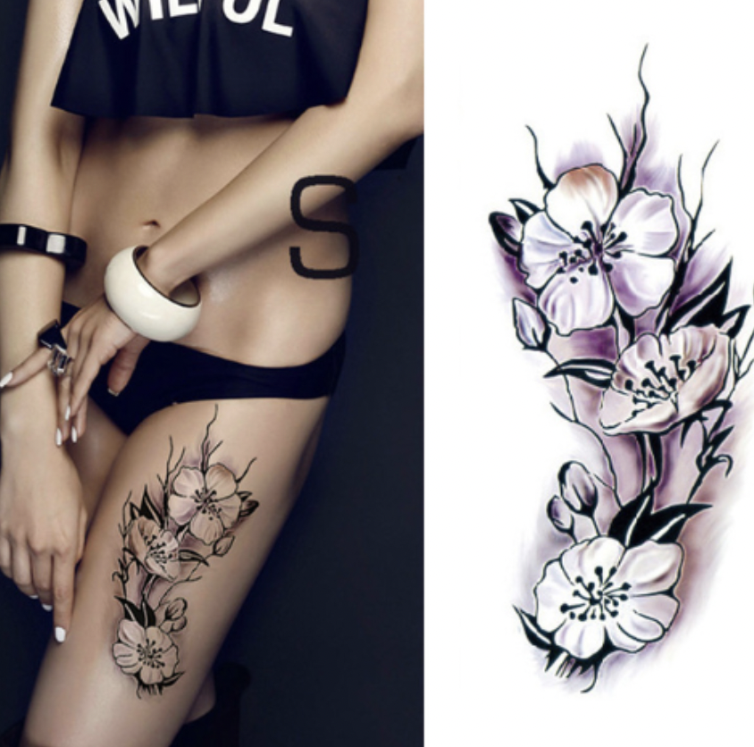 Flower Tattoo Sticker 1