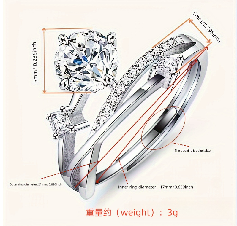 Zircon Star Diamond Ring - Image 2