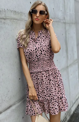 Polka Dot Print Dress