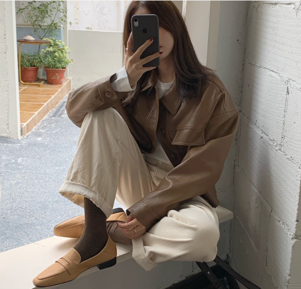 Jacket in Brown Color