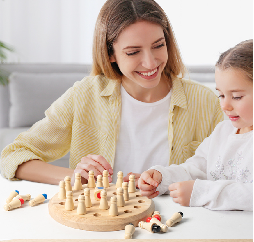 Wooden Memory Chess Image 1