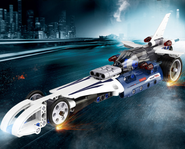 双鹰咔嗒拼装积木回力车 Image 3