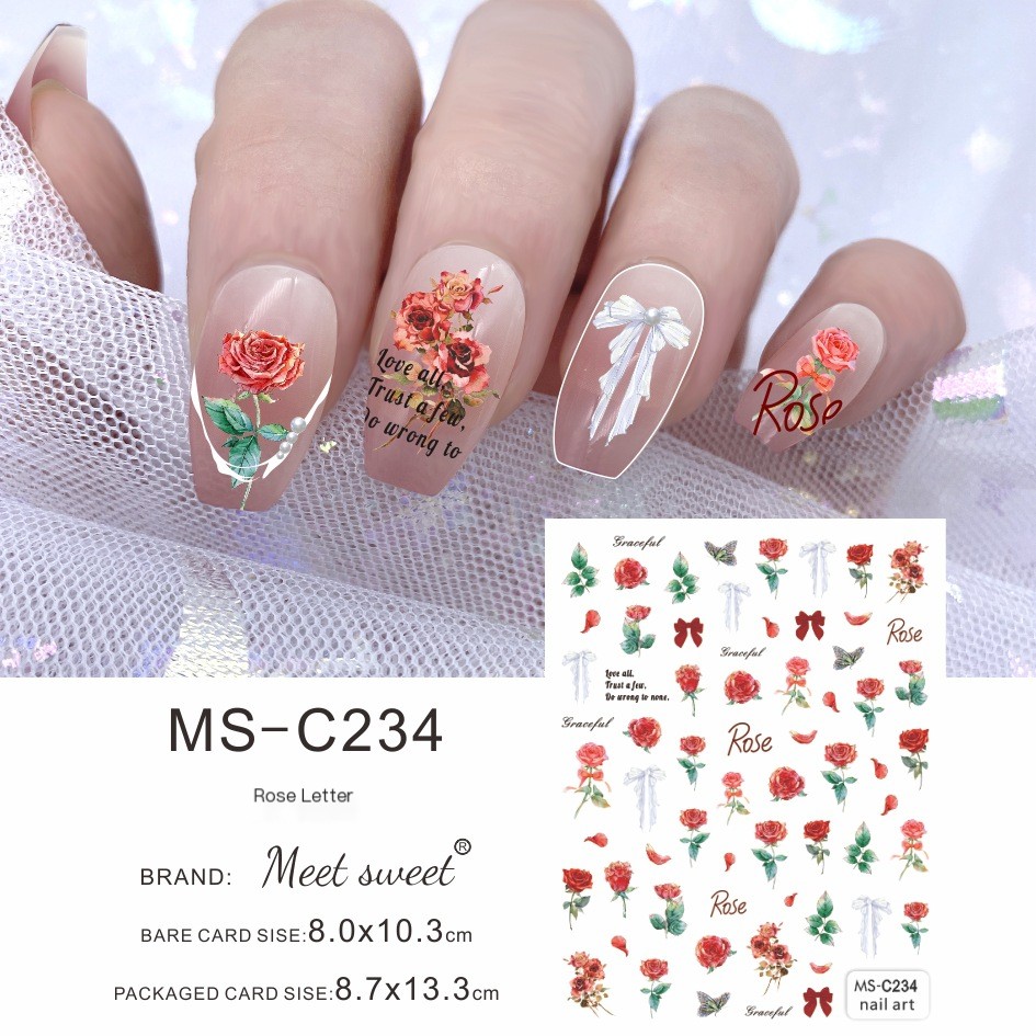 Flower Nail Sticker 6