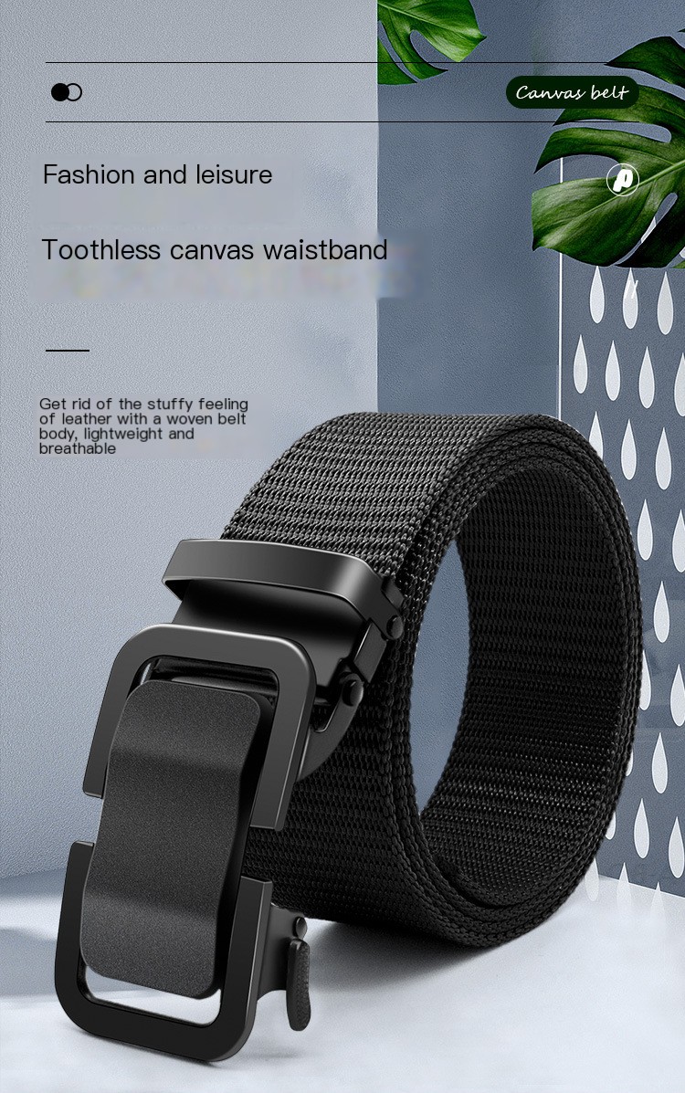 Men's Automatic Buckle Belt - Army Green