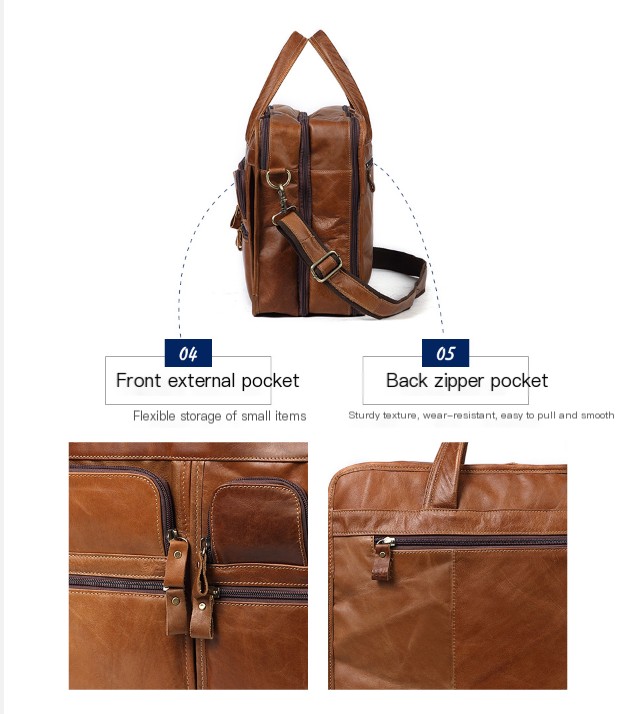Vintage Casual Leather Backpack Image 3