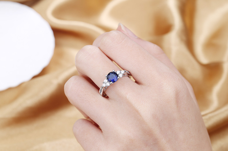 Sapphire Zircon Ring 4